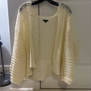 Cozy Cream Open-Front Sweater Size M